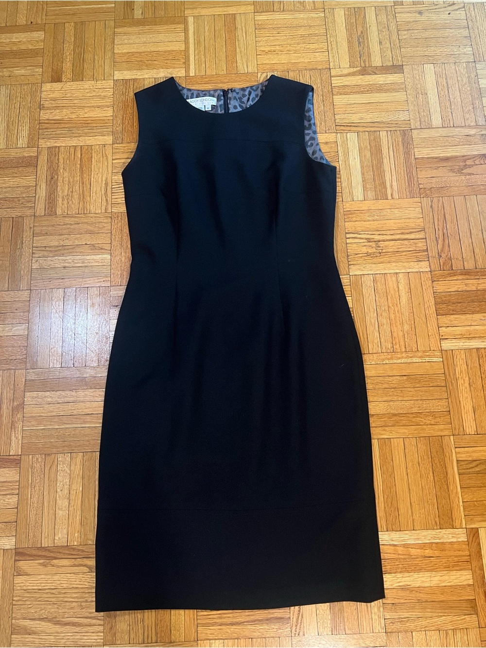 Peak of Animal Print Maggy London Little  Black Dress size 6